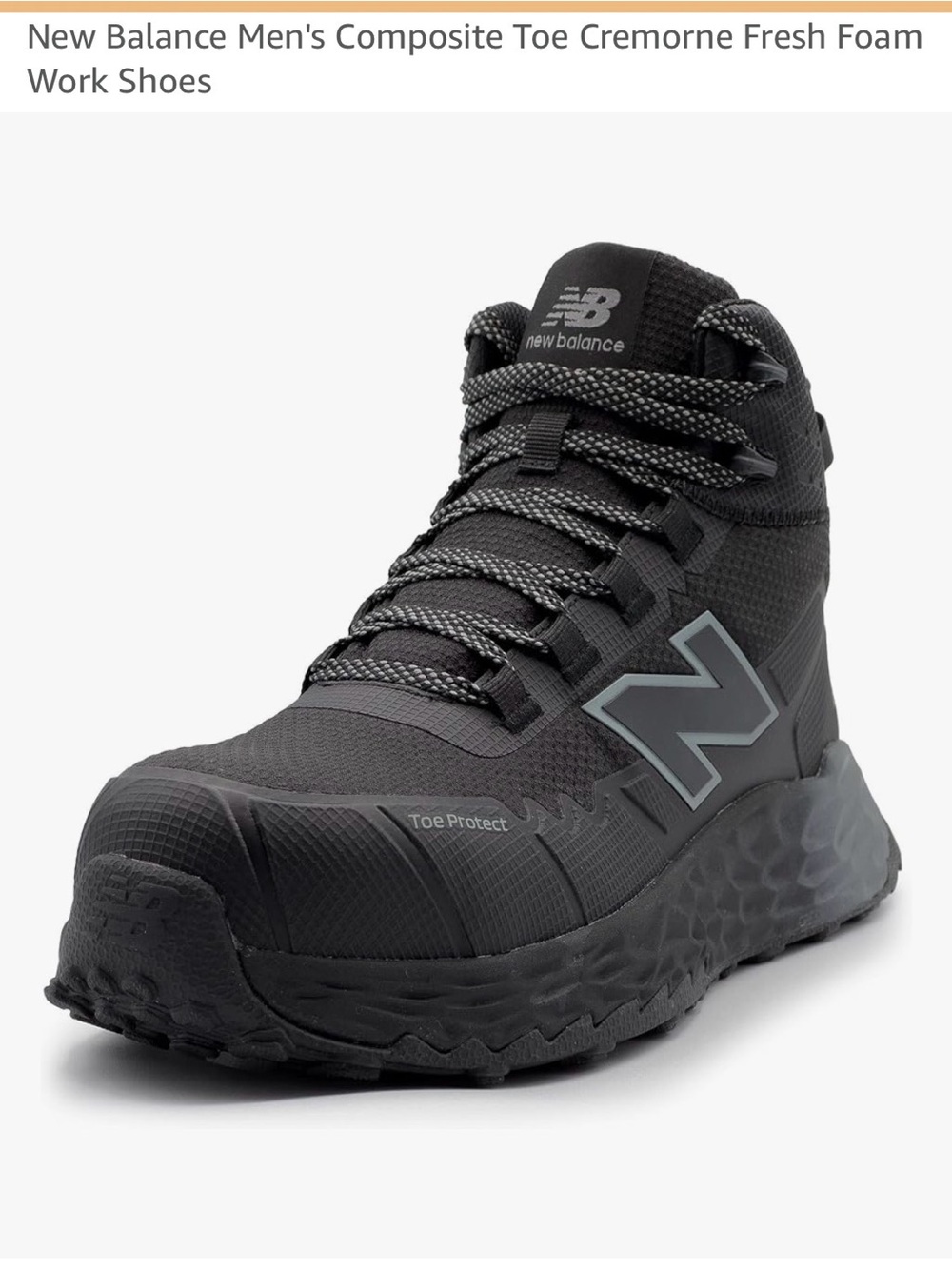 New Balance Black/Grey Fresh Foam Cremorne  Boots
